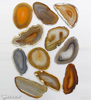 Agate tranches nature B/C qual. taille 1 (50 pièces)