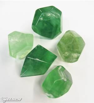 Trommelsteine Fluorit grün Facettensteine 1A-Qualtität / groß