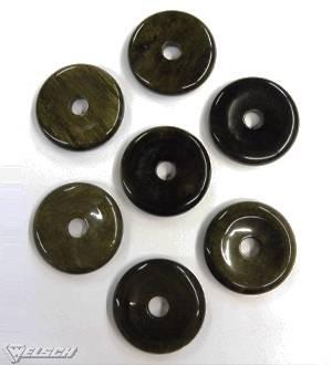 Donuts Obsidian Goldschein ca. 30 mm